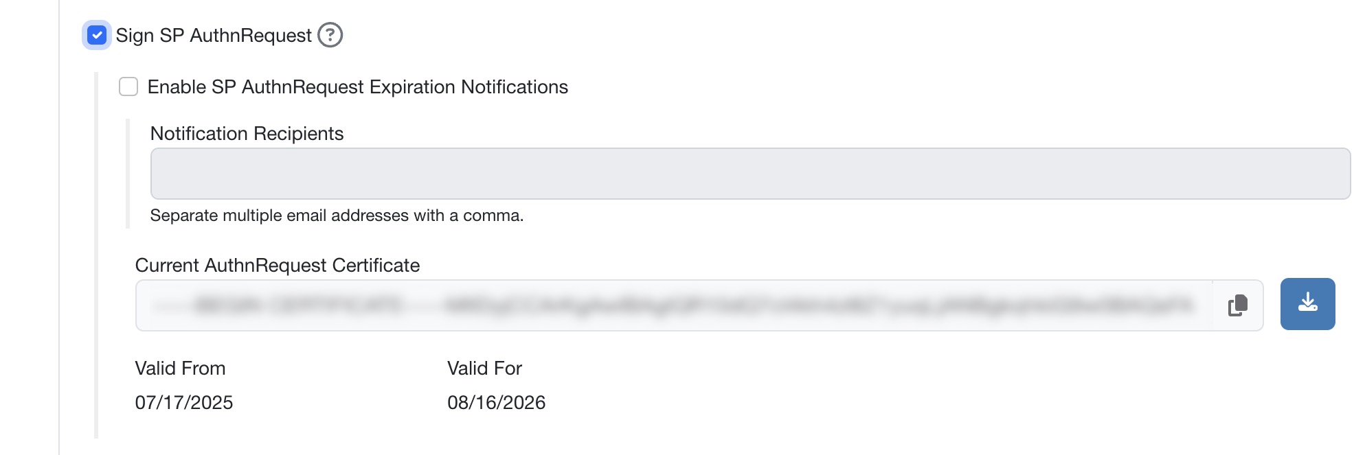 Sign SP AuthnRequest