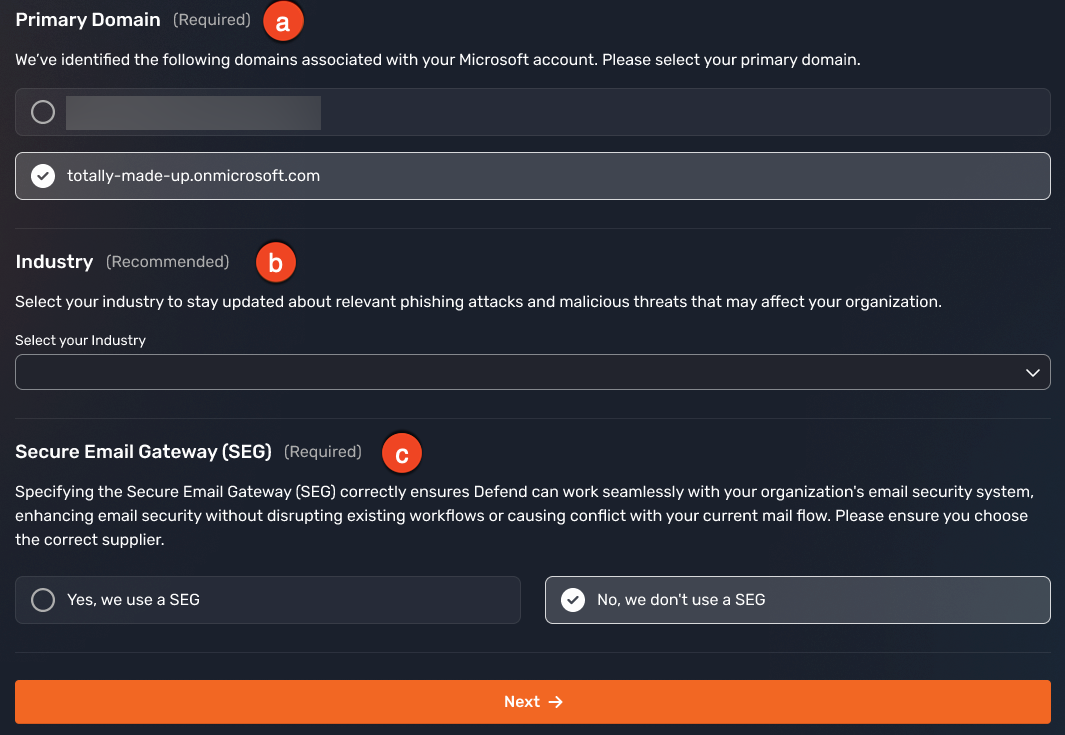 Deployment Center Domain and SEG Page