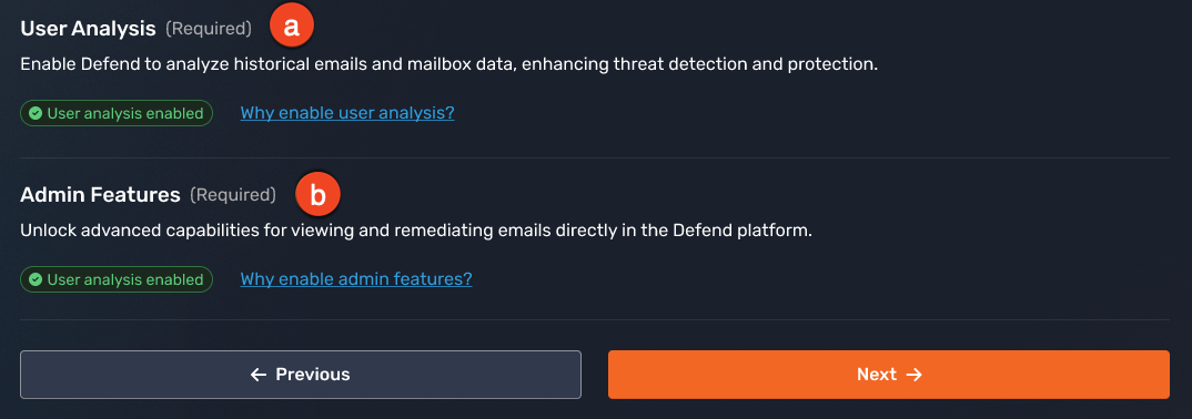 Features page