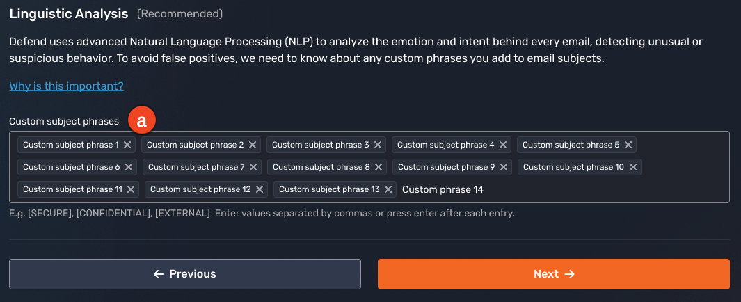 Linguistic Analysis page