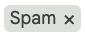 Spam tag example in an inbox