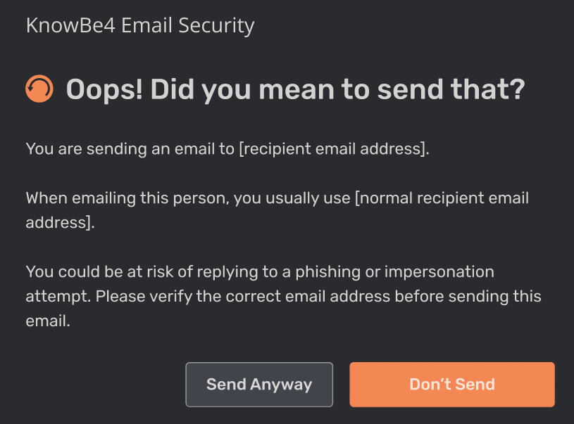 An image of an example impersonation nudge