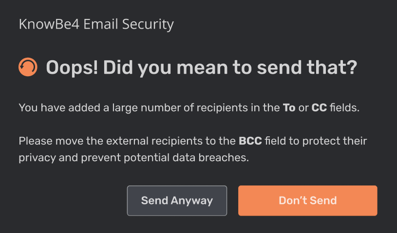 An image of an example large recipient list nudge
