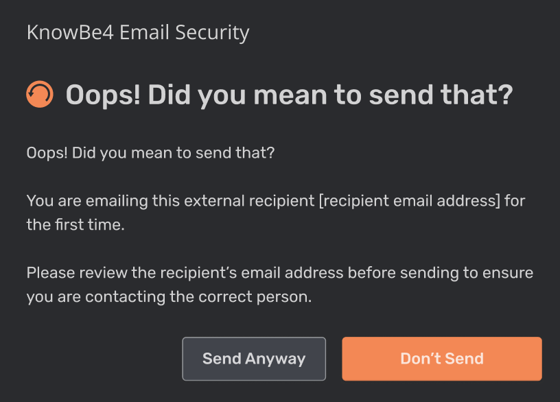 An image of an example new recipient nudge